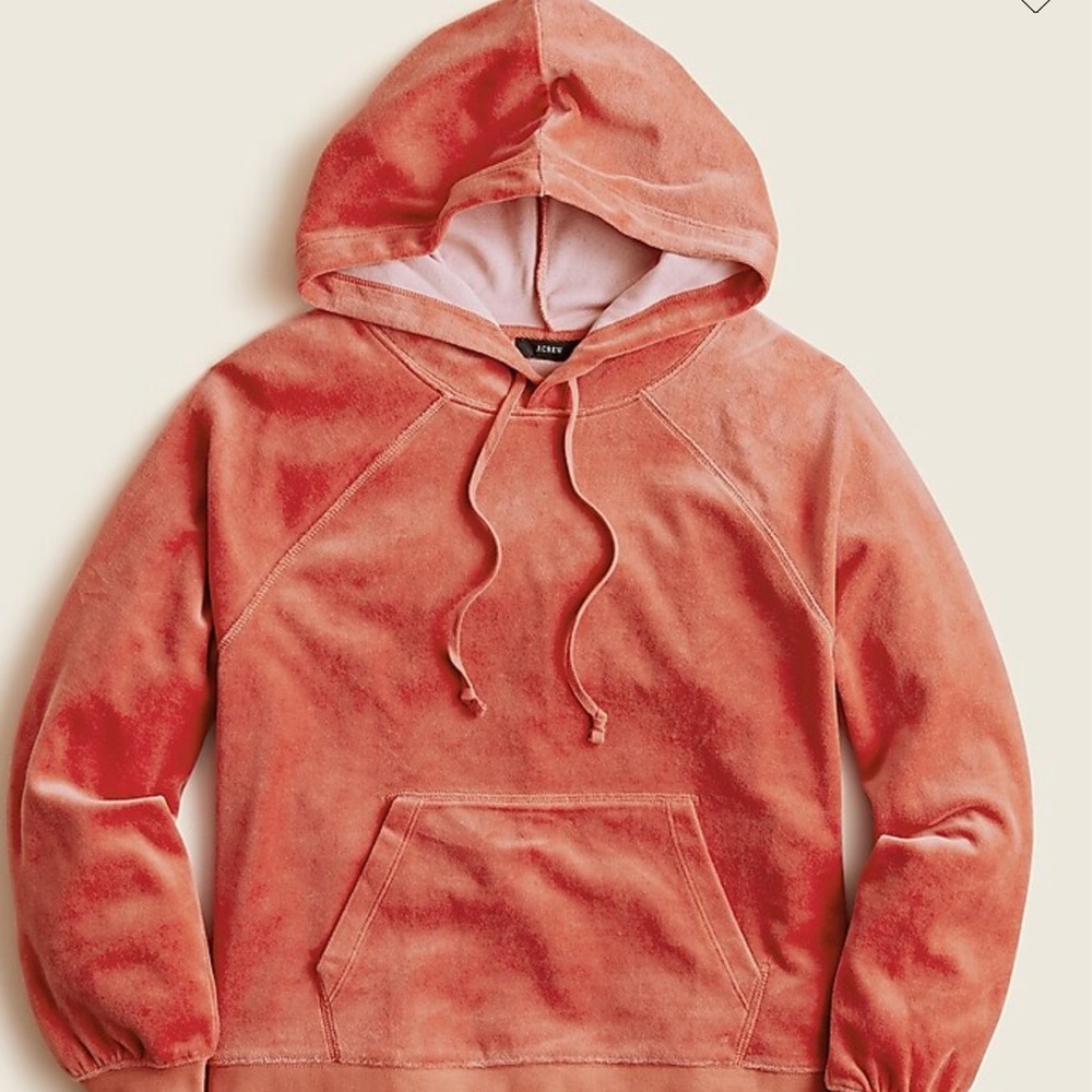 JCrew Relaxed Velour Hoodie Medium